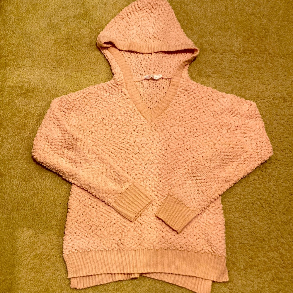 Womens pink plush sweater/shirt- Size Medium